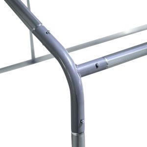 PawHut Chicken Run, Galvanized Large Metal Chicken Coop Cage, Walk-in Enclosure Poultry Hen Run House Playpen Rabbit Hutch with Flat Roof, Cover, 9.2' x 6.2' x 6.5', Silver - Image 10