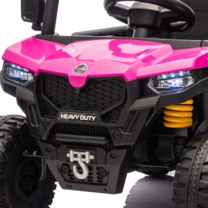 Qaba 24V 4WD Kids Ride On Truck with 6 Wheels Electric Ride On Car with Remote, Dump Bed for 3-8 Years, Pink - Image 14