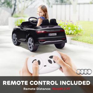 Qaba 12V Battery Powered Kids Electric Car, Audi Q8 etron Sportback Licensed Ride on Car w/ Remote Control, Black - Image 25