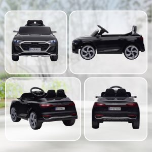 Qaba 12V Battery Powered Kids Electric Car, Audi Q8 etron Sportback Licensed Ride on Car w/ Remote Control, Black - Image 30