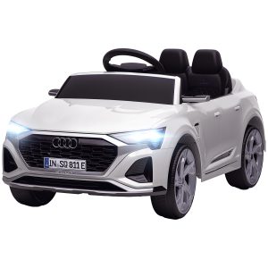 Qaba 12V Battery Powered Kids Electric Car, Audi Q8 etron Sportback Licensed Ride on Car w/ Remote Control, White - Image 2