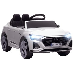 Qaba 12V Battery Powered Kids Electric Car, Audi Q8 etron Sportback Licensed Ride on Car w/ Remote Control, White - Image 11