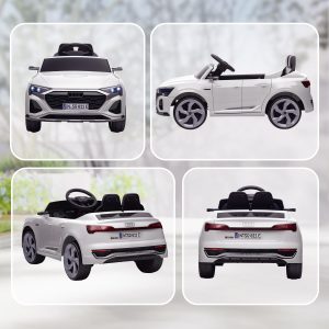 Qaba 12V Battery Powered Kids Electric Car, Audi Q8 etron Sportback Licensed Ride on Car w/ Remote Control, White - Image 20