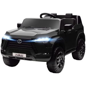 Qaba 12V Ride On Car, Licensed Lexus GX550, 2-Seater Kids Electric Vehicle with Remote Control and Suspension System, Black - Image 12