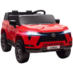 Qaba 12V Ride On Car, Licensed Lexus GX550, 2-Seater Kids Electric Vehicle with Remote Control and Suspension System, Red - Image 21