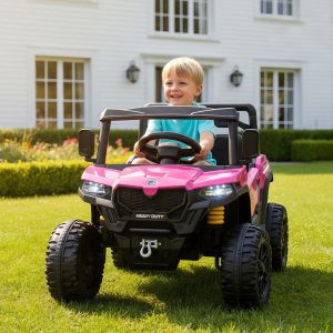 Qaba 24V 4WD Kids Ride On Truck with 6 Wheels Electric Ride On Car with Remote, Dump Bed for 3-8 Years, Pink - Image 28