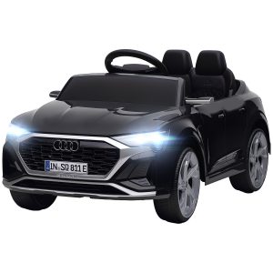 Qaba 12V Battery Powered Kids Electric Car, Audi Q8 etron Sportback Licensed Ride on Car w/ Remote Control, Black - Image 2