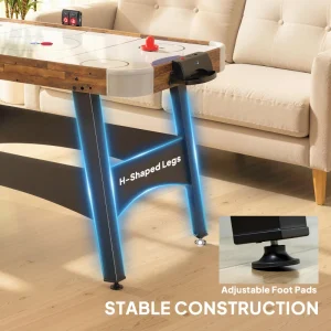 Soozier 61" Air Hockey Table, Arcade Game Table with LED Scoreboard and Manual Scorers, Pushers, Pucks - Image 10