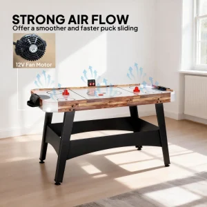 Soozier 61" Air Hockey Table, Arcade Game Table with LED Scoreboard and Manual Scorers, Pushers, Pucks - Image 7