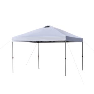 Outsunny 10' x 10' Pop Up Canopy Tent with Airy Top Vents and Wheeled Carry Bag for Outdoor, Garden, Patio, White - Image 3