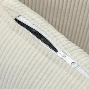 HOMCOM Modern Accent Chair, Upholstered Armchair with Solid Wood Legs and Lumbar Pillow for Living Room, Cream White - Image 8