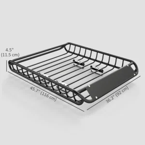 Roof Rack Cargo Carrier Basket, 330LBS Heavy Duty Roof Basket, 46" x 36" x 4.5" Rooftop Cargo Carrier for SUV, Truck - Image 4