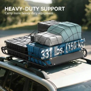 Roof Rack Cargo Carrier Basket, 330LBS Heavy Duty Roof Basket, 46" x 36" x 4.5" Rooftop Cargo Carrier for SUV, Truck - Image 5