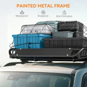 Roof Rack Cargo Carrier Basket, 330LBS Heavy Duty Roof Basket, 46" x 36" x 4.5" Rooftop Cargo Carrier for SUV, Truck - Image 6