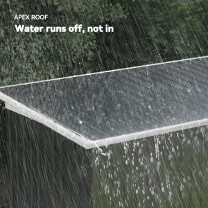 9x4 Outdoor Storage Shed Galvanized Steel Garden Shed with Foundation Kit, Ventilation & Doors, Dark Grey - Image 6