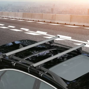 2pc Roof Rack Car Roof Top Lockable Aluminum Cross Bars Adjustable Baggage Luggage Carrier, Silver (49") - Image 6
