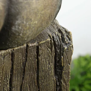 Wine Jars Outdoor Waterfall Fountain with Adjustable Flow, 4-Tier Rustic Resin Cascading Water Fountain, Decorative Backyard Water Feature for Zen Garden, Deck, Porch - Image 8