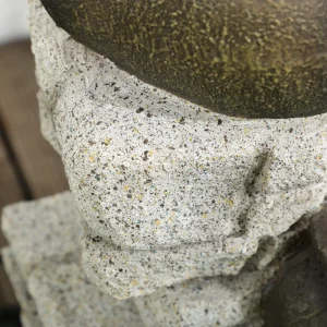 Wine Jars Outdoor Waterfall Fountain with Adjustable Flow, 4-Tier Rustic Resin Cascading Water Fountain, Decorative Backyard Water Feature for Zen Garden, Deck, Porch - Image 9