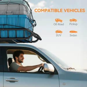 Roof Rack Cargo Carrier Basket, 330LBS Heavy Duty Roof Basket, 46" x 36" x 4.5" Rooftop Cargo Carrier for SUV, Truck - Image 9