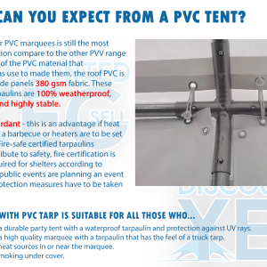 40' x 20' Commrecial grade fire resistant PVC party Tent - Image 3