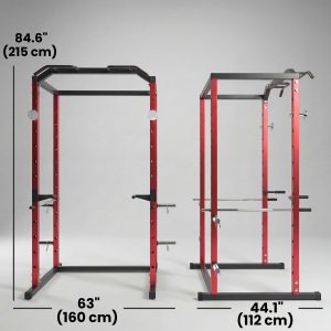 Soozier Power Cage, 1000 lbs Capacity Power Rack with Adjustable Height, Squat Rack for Home Gym Strength Training - Image 3
