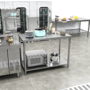 Stainless Steel Workbench, 24"x47"x34", Heavy Duty Work Prep Table with Shelf, Workbench for Kitchen, Garage - Image 4