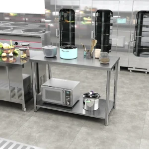 Stainless Steel Workbench, 24"x47"x34", Heavy Duty Work Prep Table with Shelf, Workbench for Kitchen, Garage - Image 6